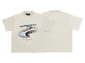 Shark Print Washed Short Sleeve Shirt