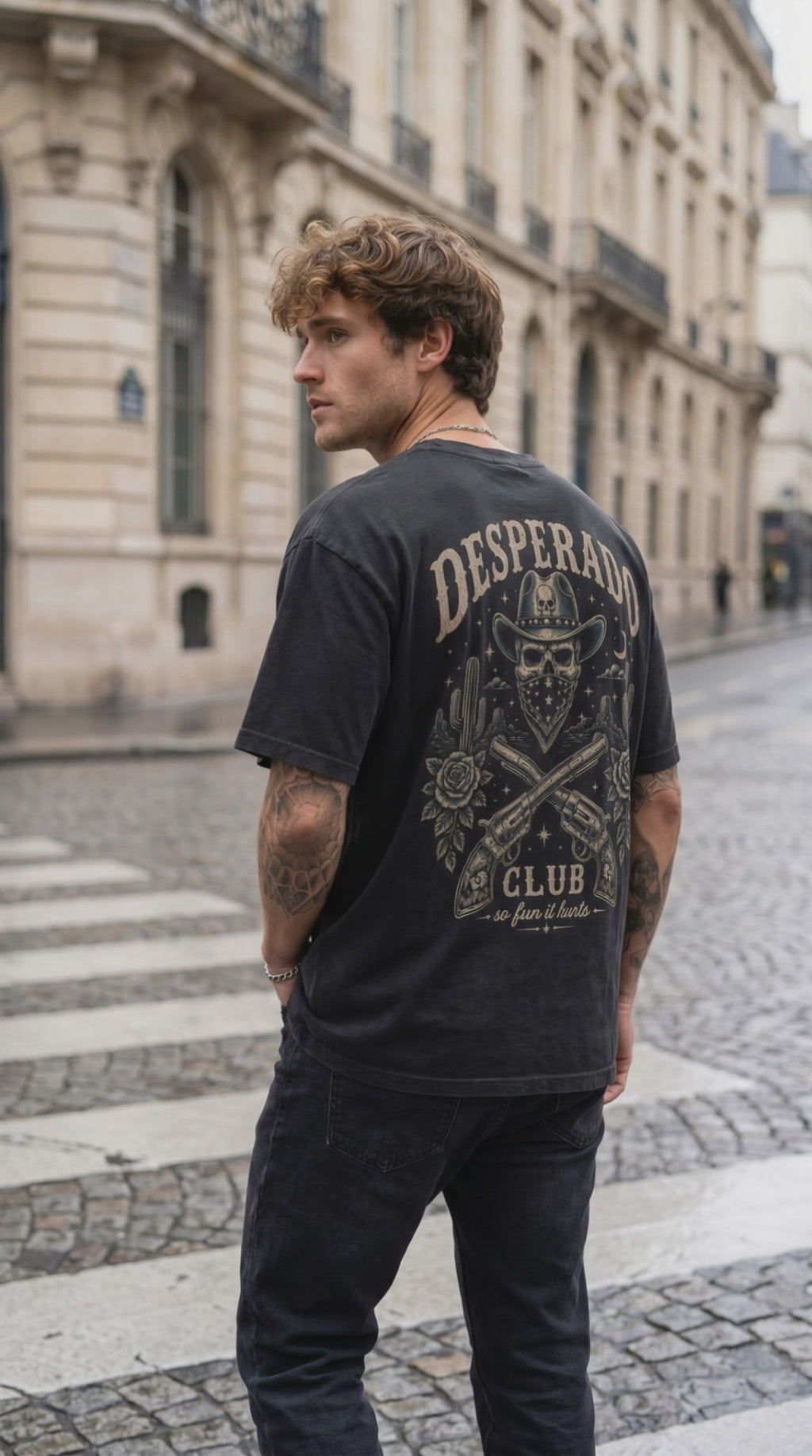 Desperado Club Skull & Crossed Revolvers T-shirt | Vintage Western Outlaw